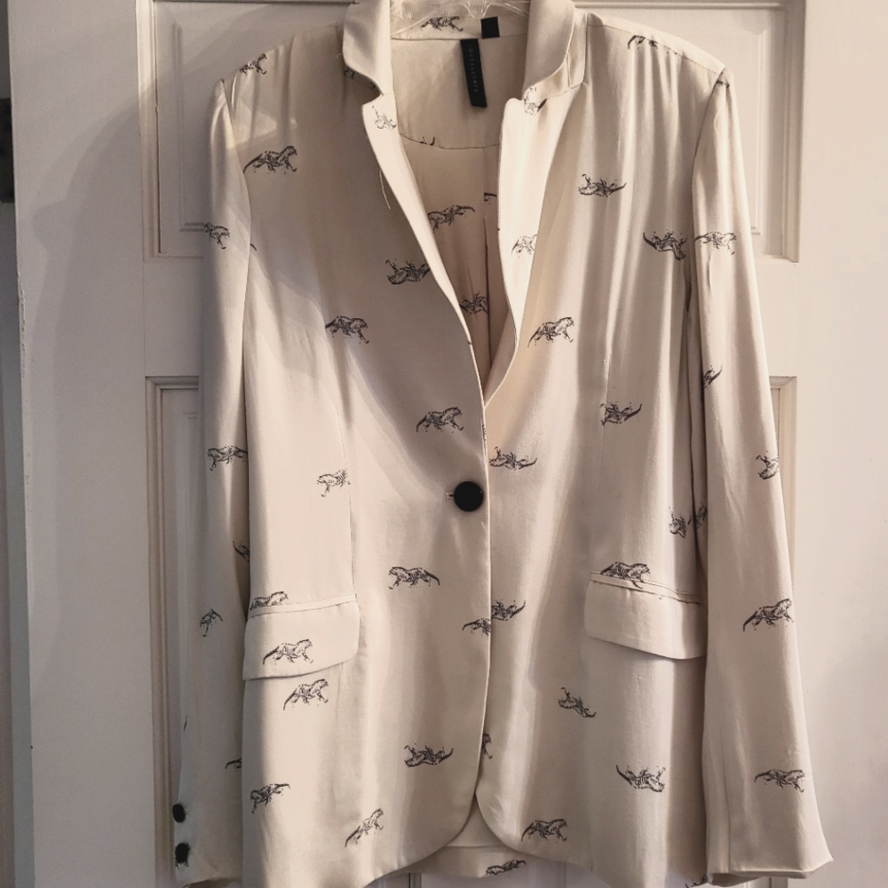 Ltd Edition tiger print satin jacket xs